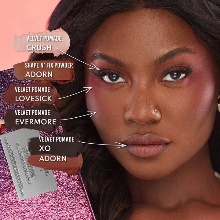 Groundwork Palette shades: Crush, Adorn, Lovesick, Evermore, Adorn