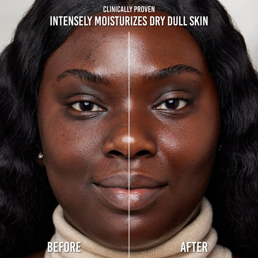 Danessa Myricks Balm serum before and after - dark skin