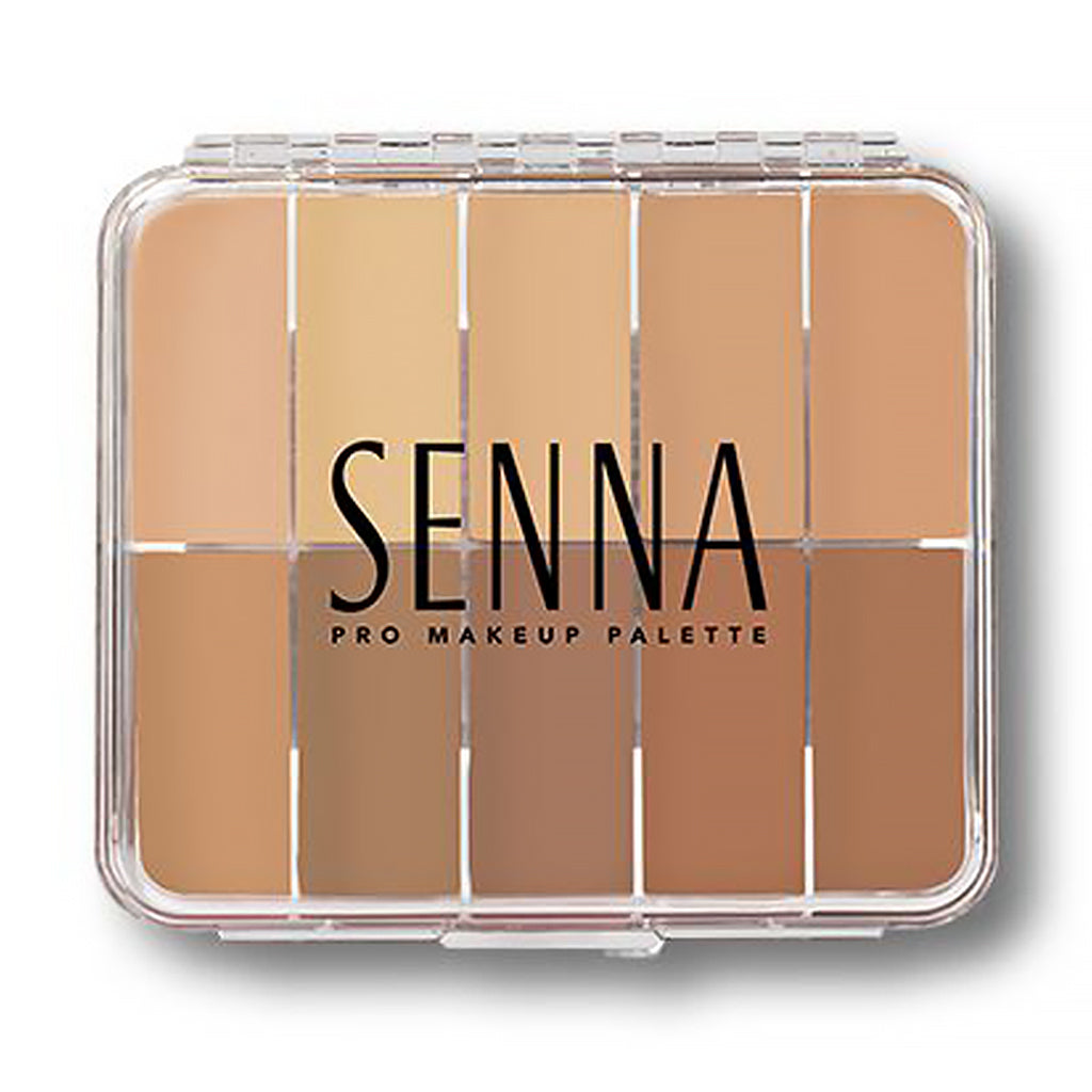 slipcover cream to powder p foundation palette small foundation light medium Senna Cosmetics by Senna Cosmetics