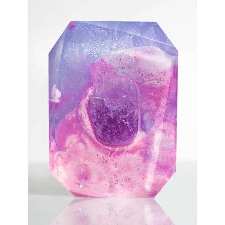 Flight to Venus - Amethyst Crystal Infused Bar Soap