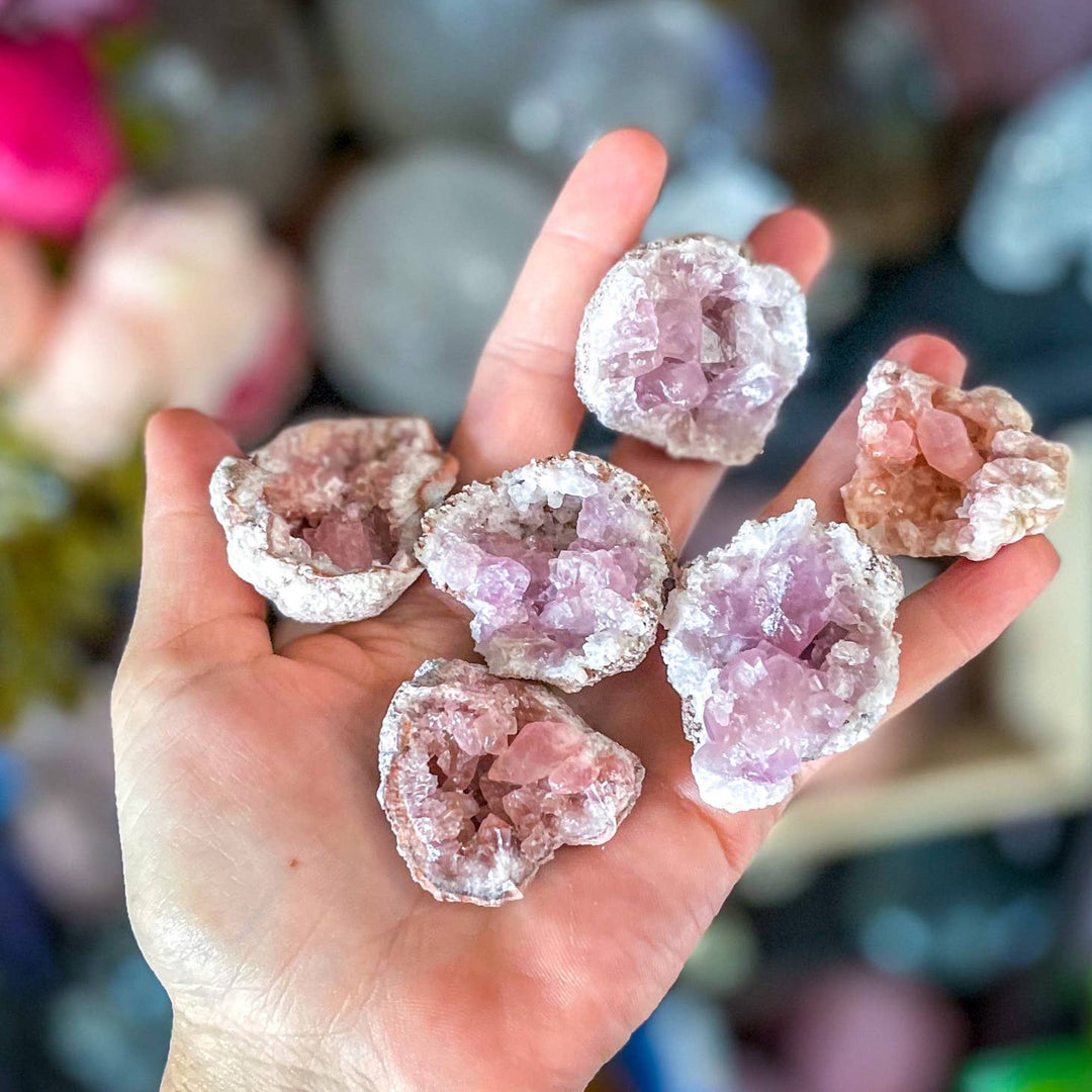 Small Pink Amethyst crystal Cluster