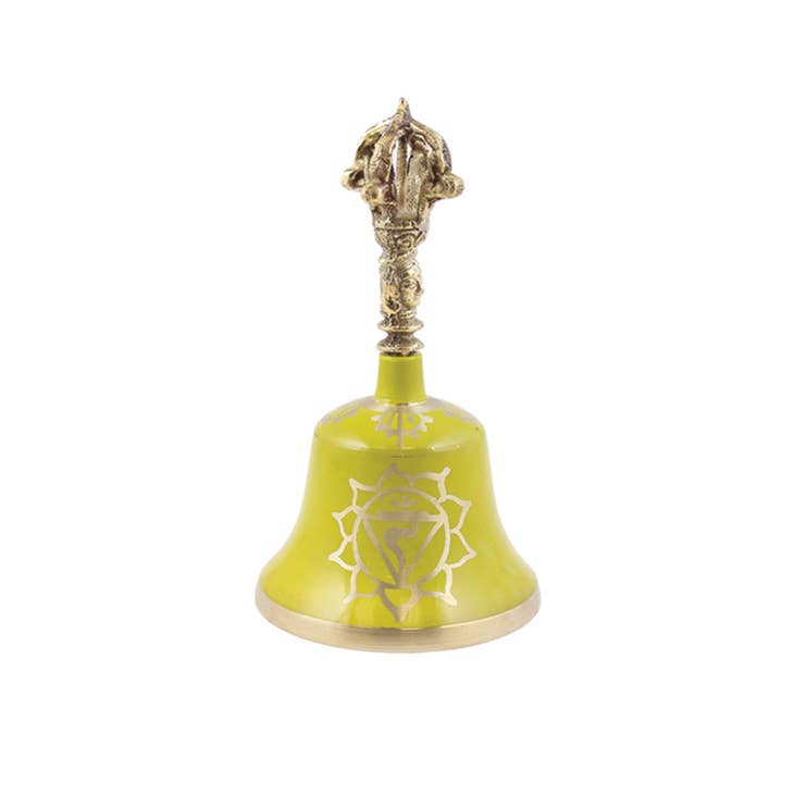 Yellow 3rd Chakra Bronze Alter Bells