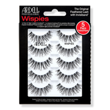Image of Ardell Feathered Lash with Invisiband Eyelashes- Wispies Black - 5 Pack