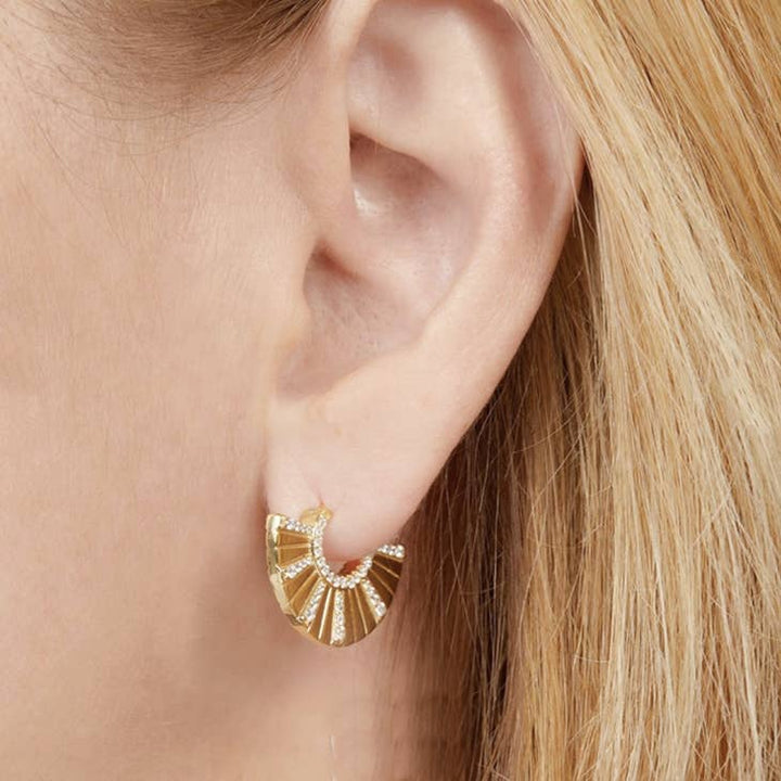 Dynasty Gold Huggie Earrings