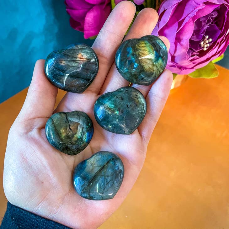 Labradorite Heart