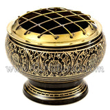 Image of Alternative Imagination Solid Brass Black Screen Incense Burner