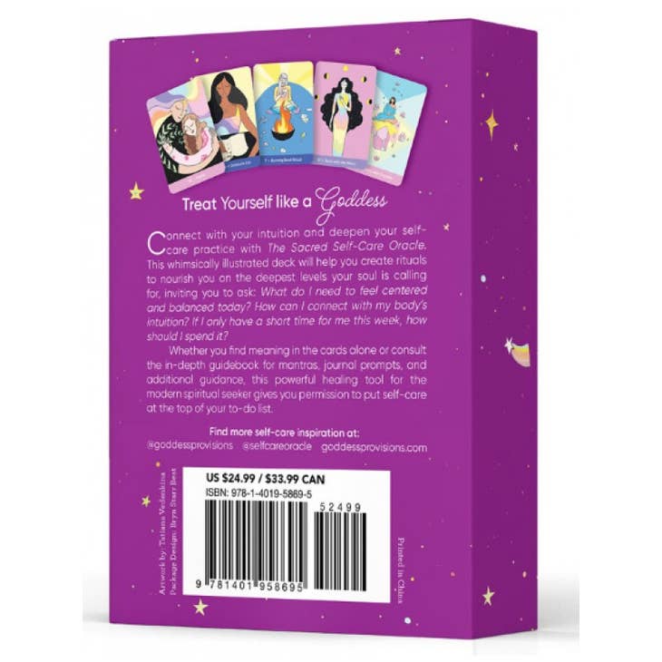 back of the Sacred Self Care Oracle