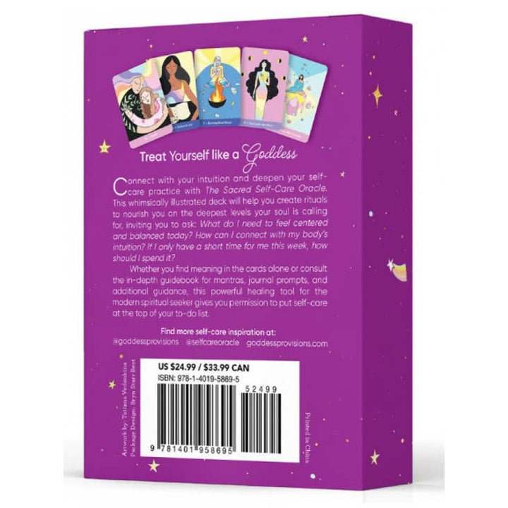 back of the Sacred Self Care Oracle