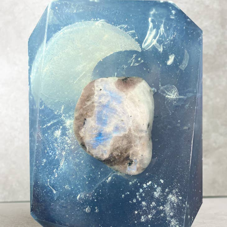 Moon Water - Rainbow Moonstone Natural Natural Crystal Infused Bar Soap