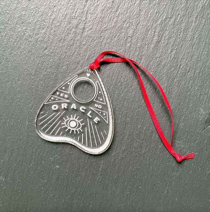Planchette Clear Christmas Ornaments