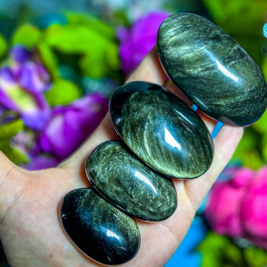 Gold Obsidian Palmstones