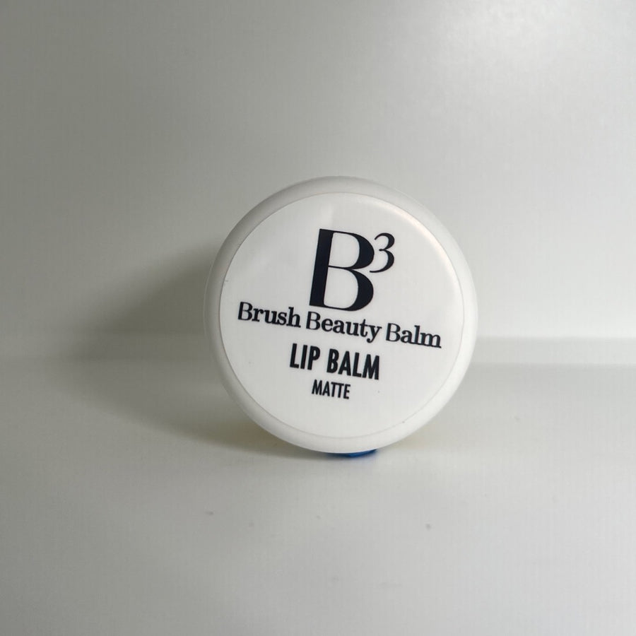 Face of the matte lip balm showing the black and white style 