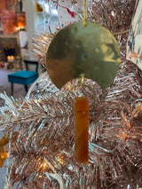 Image of Vida + Luz Gemstone Moon Drop Ornament Carnelian