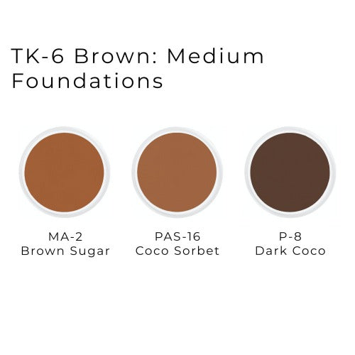 Theatrical Creme Kit- TK-6 Brown: Medium foundation shades