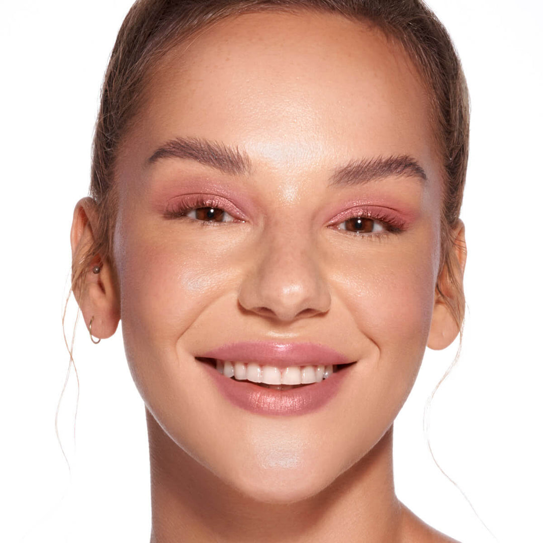 Danessa Myricks Vision Flush - Bread N Butter eyeshadow and lip application 