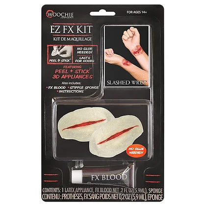 Slashed Wrist EZ FX Kit - Peel & Stick