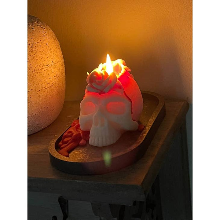 Shinigami Rainbow Skull Candle