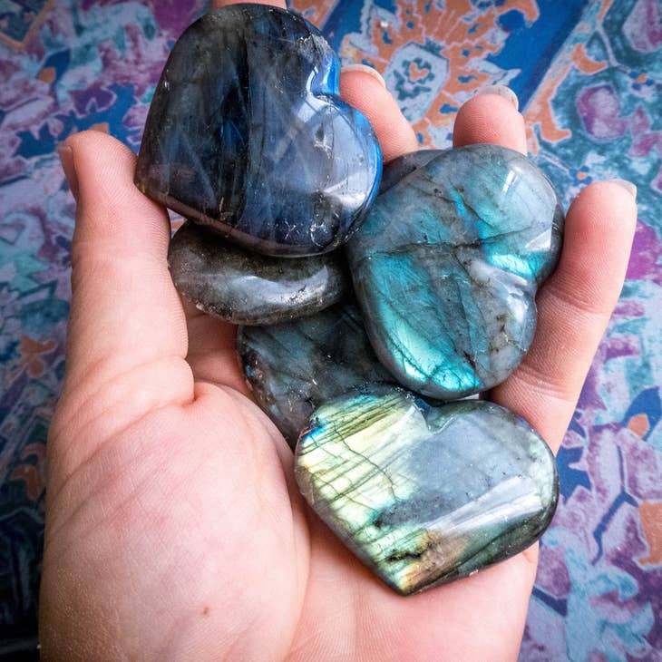 Labradorite Heart