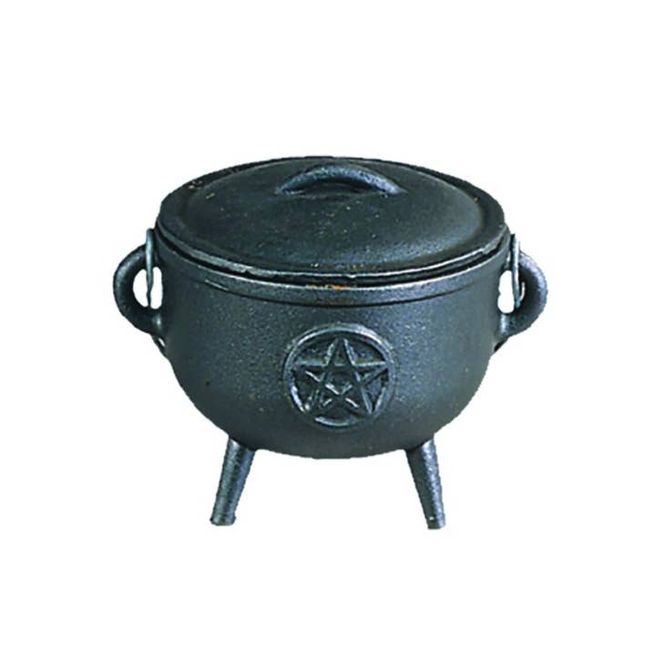 Pentagram Cast Iron Cauldron