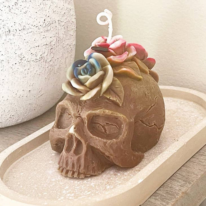 Shinigami Rainbow Skull Candle