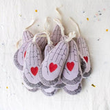 Image of Skippy Cotton Heart in Hand Cotton & Lavender filled Ornament (Scented)
