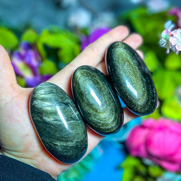 Gold Obsidian Palmstones